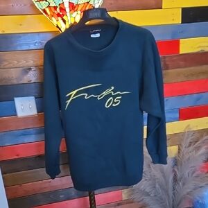 Men's FUBU Sweater with Yellow Accents     ✨️  ✨️PRE OWNED ⭐️✨️